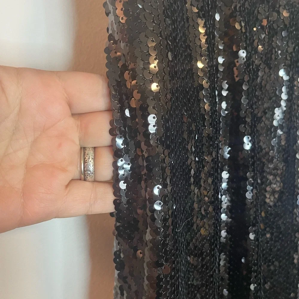 Francesca's Miami Collections Black Sequin pants size small new with tags - Picture 2 of 6